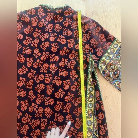 [Loungees] Vintage Paisley Cotton Kaftan House Dress - Picture 13 of 15